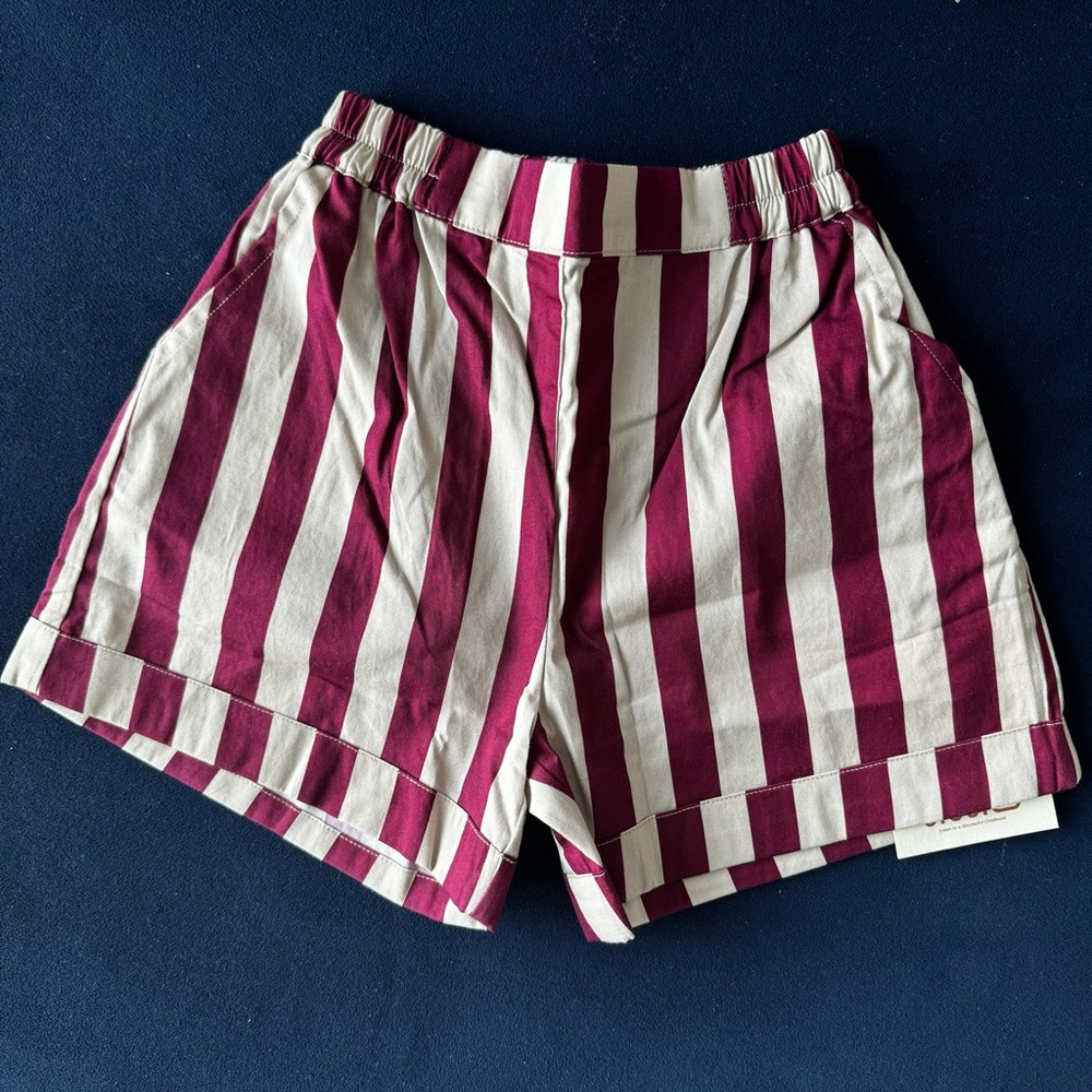 Red striped shorts